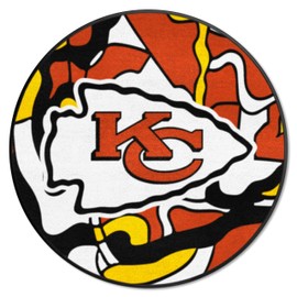 FANMATS 23294 Kansas City Chiefs Roundel Rug - 27in. Diameter Xfit Design