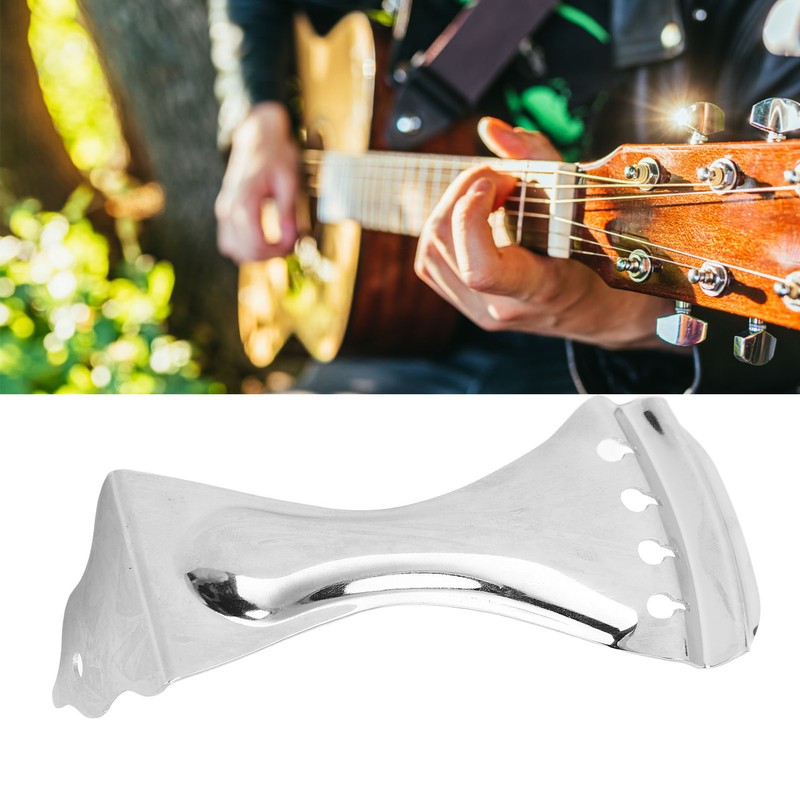Guitar Bent Tailpiece Metal Zinc Alloy for 4 String Resonator