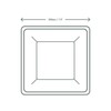 Vegware Compostable 8" Square Molded Fiber Paper Plates, Case of