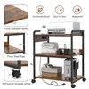 Livofloral 3 Tier Large Printer Stand with Wheels, 25.2 x