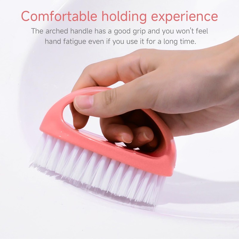 4 Piece Nail Brushes, Handle Cleaning Brush, Cleaning Scrubber, Multifunctional