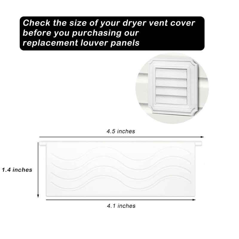 Olamochi Replacement Louver Panels for 4-Inch Dryer Vent Covers -