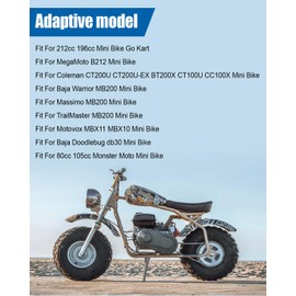 Mini Bike Split Sprocket and 420 Chain 42 Tooth Hub Adapter Fit for Coleman CT200U BT200X CT200U-EX Motovox MBX10 Baja Warrior MB200 Doodlebug DB30 Predator 212 196cc 6.5hp Universal Go Kart Parts