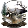 CafePress Big Game Elk And Deer Folded Greeting Card Matte
