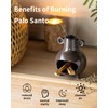 KOKUNKA Ceramic Chiminea Palo Santo Holder, Modern Incense Holder Burner