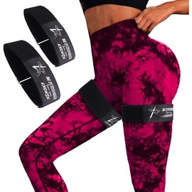 BFR Occlusion Bands for Women Glutes, Flow Restriction Bands for ,  &  Building, Workouts,  Fabric Resistance Bands for Squat  & Thigh - Color: Black