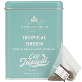 Harney & Sons Cafe Tropical Green Tea, 20 sachets | Schitt's Creek Cafe Tropical Green Tea with with tropical pineapple flavors.