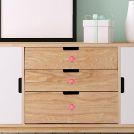 BESPORTBLE 2PCS Pink Pulls Knobs Round Retro Drawer Ceramic Vintage Floral Door Kitchen Furniture Knob Cabinet Cupboard Drawer Pull Handles Home Decor Rose