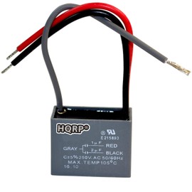 HQRP Kit Ceiling Fan Capacitor CBB61 1uf+2uf 3-Wire UL Listed and 3-Speed Fan Switch