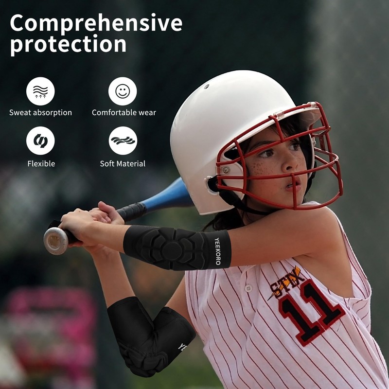 YEEKORO Kids/Youth Knee Pads + Elbow Pads, Compression Support Sleeve