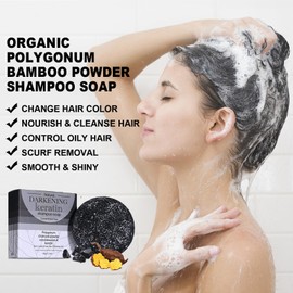 Anti Grey Bar, Hair Darkening Shampoo Bar, Grey Reverse Shampoo Bar, Solid Shampoo Women and Men Against Grey Hair, Cleansing and Moisturising Hair (2 Pieces)