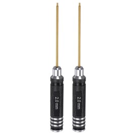 sourcing map 2pcs RC Hex Screwdriver 2mm Titanium Hexagon Screwdrivers Wrench RC Hex Driver Repair Tool for RC Models Car Helicopter Boat