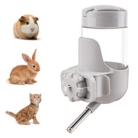 Depets Guinea Pig Water Bottle No Drip, 12 oz Small Animal Water Bottle for Rabbit Hamster Rat Ferret Kitten, Top Refill Cage Water Bottle with Screw Fastener