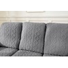 vctops 8 Pieces Geometric Jacquard Plush Recliner Sofa Covers Soft