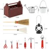 Gnome Tool Set, 12 Pieces Mini Gnome Tool Box, Miniature