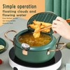 Stainless Steel Deep Fryer Pot with 4 sets, Reduced Splashing