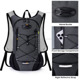 Lightweight Hydration Backpack, Running Backpack with 2L Water Bladder, Hydro Water Daypack for Cycling Hiking Rave for Men Women