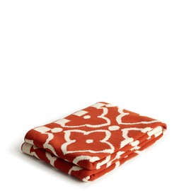 Vera Bradley Women's Cotton Double Knit Throw Blanket, Moorish Potter's Clay