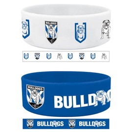 Canterbury Bulldogs NRL Rugby League Set of 2 Supporter Wristbands