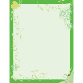 Barker Creek Designer Computer Paper, Go Green, 8.5” x 11”, Decorative Printer Paper, Stationery, 50 Sheets per Pkg, Home, School and Office Supplies (724)