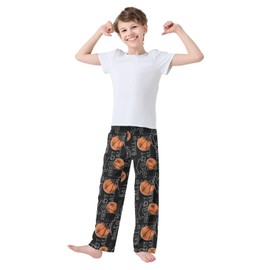 Pfrewn Boys Pajama Pants Grunge Basketball Player Lounge Pants Super Soft Pajama Bottoms with Pockets, M