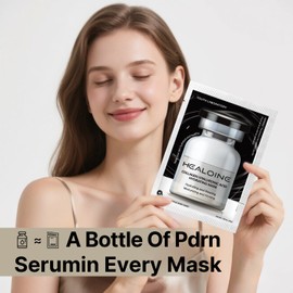 HEALOINE Deep Collagen Face Mask with Hyaluronic Acid, Overnight 500ppm High Concentration Hydrolyzed Collagen Mask, Firming Korean Face Mask for Women 30g*10ea