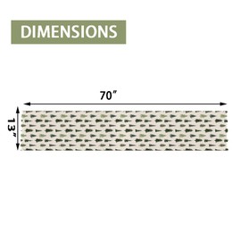 Christmas Tree Table Runner, Green Winter Kitchen Dining Table Decoration for Home Party Decor 13 x 70 Inch
