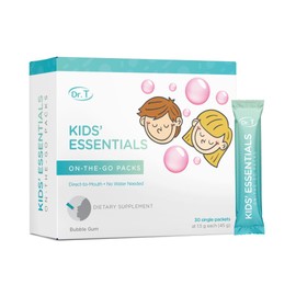 Dr. T On-The-Go Kids Essentials Packs – Direct-to-Mouth Powder – Essential Vitamins & Minerals, Smooth & Tasty, Supports Growth & Development – 30 Convenient Single-Serve Packs
