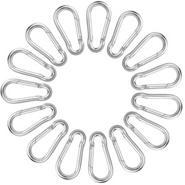 Boxcute 15 Stck Karabinerhaken verzinkt, 40mm x4mm belastbar Karabinerhaken Schlsselanh?nger,Karabiner mit Federhaken,Schnellverschlusskarabiner,fr Rucksack, Hundeleine, Camping, Reisen, Wandern etc