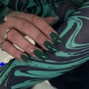 SXVME Dark Green False Nails Long Square, Acrylic Press on