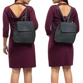 STILORD 'Fiona' Leather Backpack Women - Vintage Handbag-Backpack - Elegant Daypack & Rucksack for Work, University & City Genuine Leather, Colour:anthracite