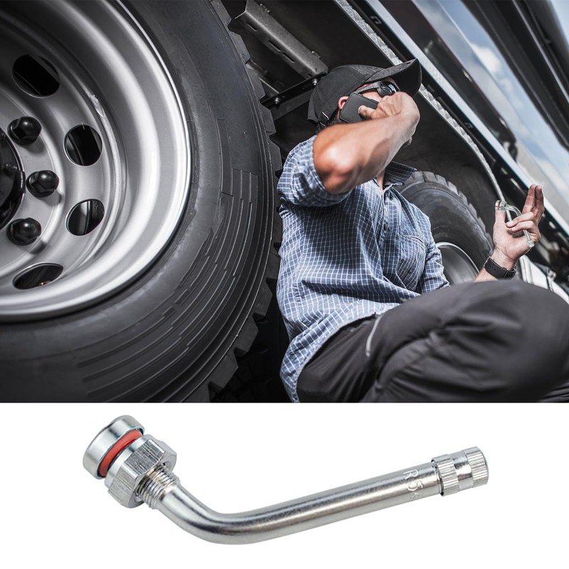 10 Pcs TR545D Truck Tire Valve Stems, 60 Degree Bend