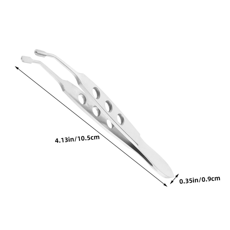 Ipetboom 2pcs Long Tweezers Tip Precision Forceps Professional Eyelid Clamp