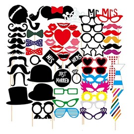 58PCS New Party Photo Booth Props, Funny Photographic Props, Birthday Party Supplies, Decorative Supplies for Wedding Engagement BachelorPparty Photography Birthday