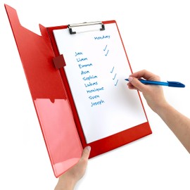Rapesco VFDCB0R3 Clipboard Folder with Slip Pocket A4+ Red
