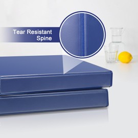 COMIX Sturdy 1 Inch Binders 3 Ring with Clear View Cover, 1" Slant-D Ring View Binder Holds 225 Sheets of US Letter Size Paper, 6 Pack (Blue)