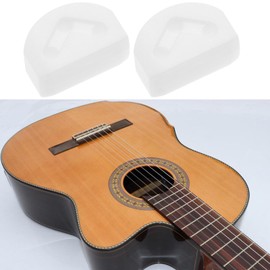 12Pcs 3-Hole Bridge Beads Classical Flamenco Guitar Beads for Acoustic Classical Guitar Nylon String Folk Guitar Ukulele Musical Instrument Accessories, White