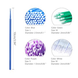 ICSTM Touch Up Paint Brushes for Automotive Paint Chip Repair,400 Pcs Repair Paint Brushes for Car Paint Repair,Clearance Cleaning, Available in 2.5mm,2.0mm and 1.5mm (400, Multiple Colors)
