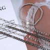 Sttiafay Boho Layered Chain Bracelets Silver Paperclip Chain Bracelet Chunky