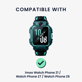 kwmobile Smartwatch Strap Compatible with imoo Watch Phone Z1 / Z7 / Z6 - Nylon Replacement Band - Magnetic Closure - Green