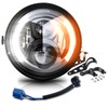 BWCarid 7 inch LED Round Motorcycle Headlight DOT Approved with