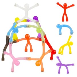 ZQSQD 10 Piezas Juguetes Magnticos Humanoides, Juguetes de Construccin Magnticos 3D, Imanes de Nevera, Imanes de Goma Transparentes Novedosos,...     