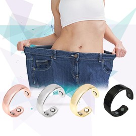 BLOHDI Ring 1st Gen,Magnetic Ring,Acupressure Magnetisc Ring Rings for Women Men (Gold)