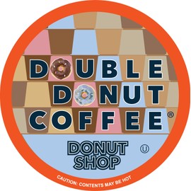 Double Donut Donut Shop Coffee Pods, Coffee Pods Donut Shop Medium Roast Blend, Single-Serve Pods for Keurig K Cup Brewer Machines, 24 Count (Pack of 1)