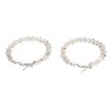 5 Pair Silver Hoop Earrings Retro Simple Lightweight Zinc Alloy