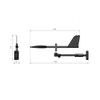 Blueshark Sailing/Boat Wind Indicator 9.8in (250mm)，250-A