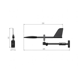 Blueshark Sailing/Boat Wind Indicator 9.8in (250mm)，250-A