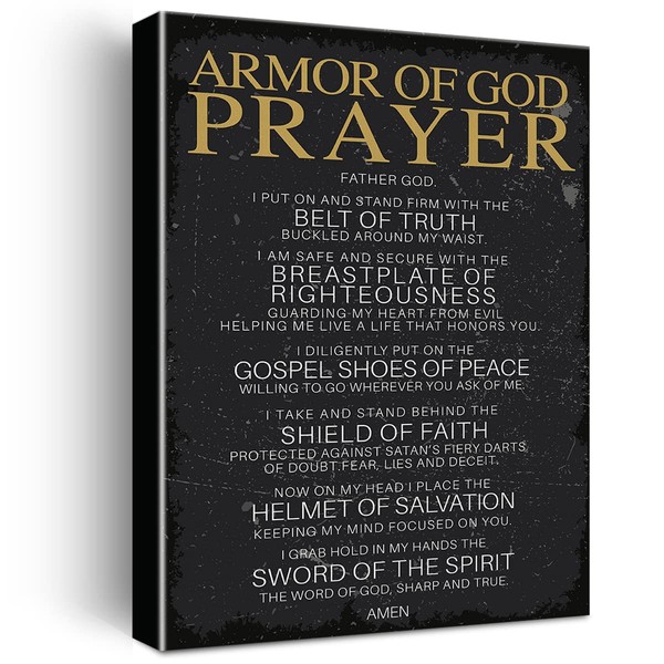 Christian Wall Art Religious Prayer Canvas Print with Inspirational Quote