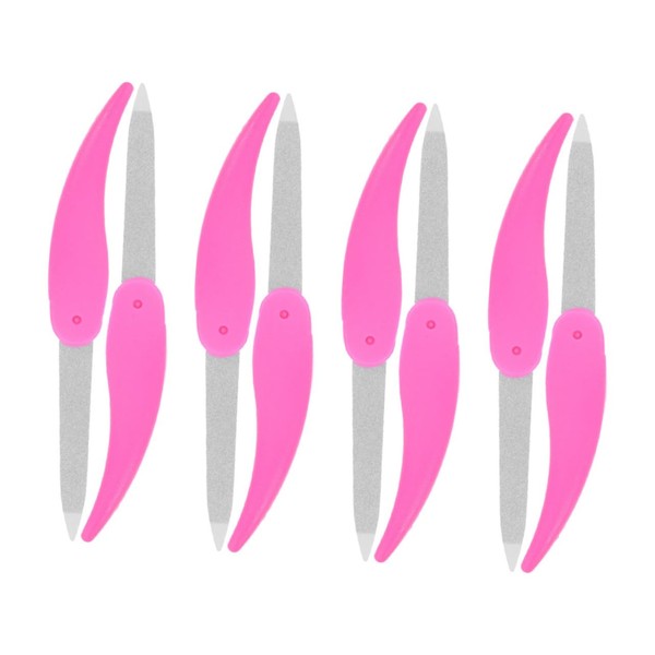 WOONEKY 8pcs Metal Nail File Set Stainless Steel Fingernail Toenail