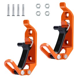 2 Pcs Shovel Holder for Truck,Shovel Mount for Roof Truck,Metal Rubber Clamps for Roof Rack,Truck,Boats and Family Workshop Tools(Orange)